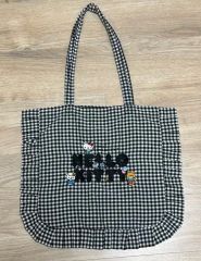 GAP ギンガムチェック トートバッグ♡ネイビー×ホワイト - メルカリ