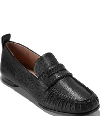 コールハーン レディース シューズ スリッポン・ローファー レザー Cole Haan Danby Leather Travel Penny Loafers Black ブラック