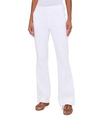 컷프롬자크로스 레이디스 하의 캐주얼 팬츠 KUT from the Kloth Stella HighRise Fab Flare Front Pin Tuck Off White 오프 화이트