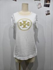 美品/ TORY BURCH トリバーチ レディース カットソー 半袖 襟取外可 