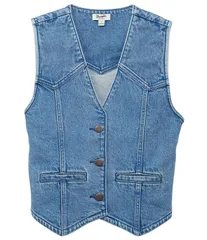 ラングラー レディース アウター ベスト Vネック ノースリーブ デニム WranglerRetroR Western Yoke VNeck Sleeveless Denim Vest Light Wのサムネイル