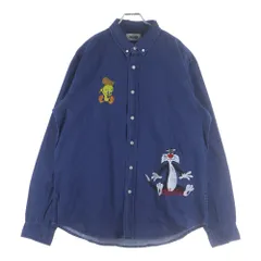 Palace Skateboards (パレススケートボーズ) 20AW ×Looney Tunes Tweety-p Shirt ルーニー・テューンズ 両面刺繍 デニムシャツ 長袖シャツ インディゴのサムネイル