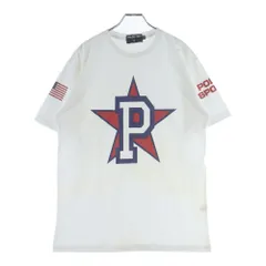 POLO SPORT RALPH LAUREN (ポロスポーツラルフローレン) 90s P WING STAR TEE Pウィングスター 星条旗 プリント クルーネック 半袖Tシャツ カットソー ホワイト
