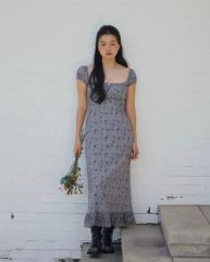 LOHEN】完売！ワッシャージャガード Iラインワンピース ブラック新品