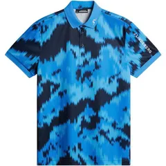 ジェイリンドバーグゴルフ メンズ トップス ポロシャツ プリント J Lindebergolf Tech Print Polo Sn52 Warp Sonic Blue ブルー