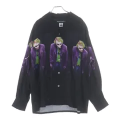WACKO MARIA (ワコマリア) 25AW ×THE DARK KNIGHT TRILOGY L/S HAWAIIAN SHIRT TYPE-1 TDKT-WM-HI06 ダークナイト・トリロジー ジョーカー総柄プリント 長袖ハワイアンシャツ ブラックのサムネイル