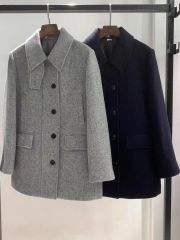 COOR Cashmere Blend High Neck Coat グレー L - メルカリ