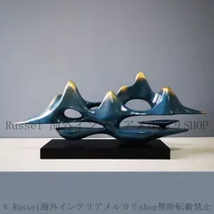 置物 オブジェ 宇宙 抽象画 樹脂 彫刻 アート装飾 ブルー ホワイト ゴールド  お洒落 モダン アート ディスプレイ インテリア ホームデコ 玄関 4-7
