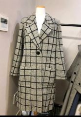 美品】イヴ・サンローラン カシミア混 ベルテッド ロングコート 金