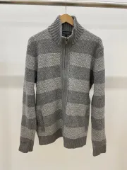 110)トミーヒルフィガー ラムウール ニット ジップアップ ジャケット