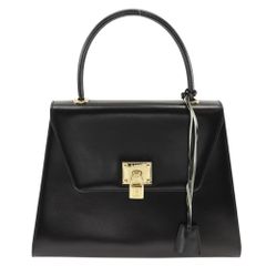BALLY】ハンドバッグ ゴールド金具 レザー ブラック 南京錠 - メルカリ