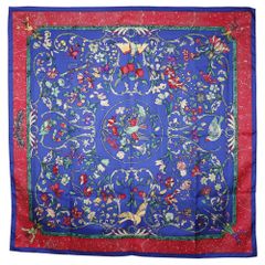 美品】 エルメス カレ ジェアン 140 カシシル TABRIZ パープル 紫
