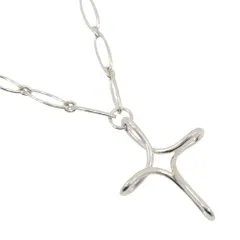 【TIFFANY&Co.】ティファニー ラージ インフィニティクロス オープンクロス エルサ・ペレッティ シルバー925 レディース 22.5g ネックレス