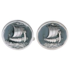 GEORG JENSEN ジョージジェンセン SV925 カフス 船 デンマーク - メルカリ