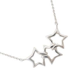 美品 ティファニー トリプルスター シルバー925 ネックレス 3連 星