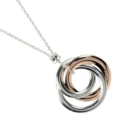 【TIFFANY&Co.】ティファニー 1837 インターロッキング サークル シルバー925×ルベドメタル レディース 5.11g ネックレス