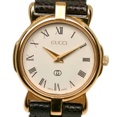 【GUCCI】グッチ 3400L 金メッキ×リザード クオーツ アナログ表示 レディース ホワイト文字盤 腕時計 GUCCI】グッチ 3400L 金メッキ×リザード クオーツ アナログ表示