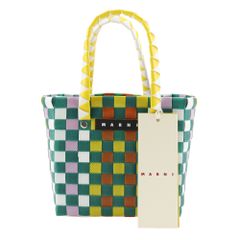 MARNI マルニ PVC バッグ チェック グリーン 極美品 - メルカリ
