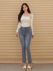 未使用に近い】her lip to NewYork Jeans 26ブルー - メルカリ