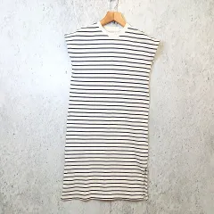 A DAY IN THE LIFE UNITED ARROWS アデイインザライフユナイテッドアローズ ワンピース チュニック ボーダー ホワイト Sサイズ ◎、□〇