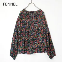 FENNEL フェネル 花柄 ブラウス ブラック