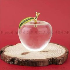 北一硝子 りんごの置物 ペーパーウエイト ガラス小物 置物 りんご