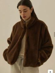新品未使用】searoomlynn×伊原葵 Eco Furノーカラーコート - メルカリ
