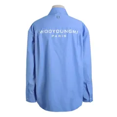 WOOYOUNGMI ウーヨンミ 23SS バッグ ロゴ シャツ ブルー 46サイズのサムネイル