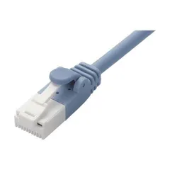（まとめ）エレコムツメ折れ防止やわらかLANケーブル Cat6A準拠 ブルー 0.5m LD-GPAYT/BU05 1本〔×5セット〕