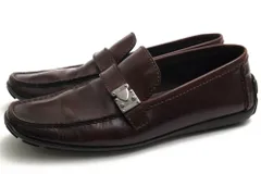 ヴィトン／Louis Vuitton シューズ ドライビングシューズ 靴 メンズ 男性 男性用 レザー 革 本革 ダークブラウン 茶 ブラウン  FA0037 スリッポン