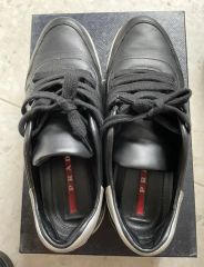 PRADA プラダ ローカットスニーカー ブラック 34E 1194 6 靴袋付 