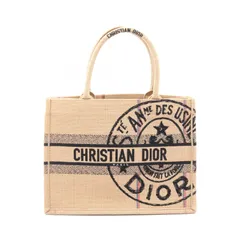 ディオール Dior トートバッグ BOOK TOTE ブックトート ミディアム ベージュ ブラック その他 ブックトート ミディアム レディース Used A