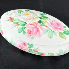 有田焼 其泉窯 蓋もの ボンボニエール 蓋付き小鉢 洋花 トランケット
