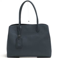 美品 マザーハウス レザー トートバッグ ビジネス A4 ネイビー 1262 