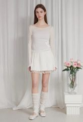 draw drawers Lace Pajama Skirt - メルカリ