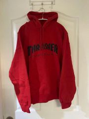 90s THRASHER ロゴ パーカー ボルドー フーディ USA スケーター | Mercari