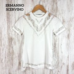 イタリア製 極美品 ERMANNO SCERVINO 透かしレース刺繍 半袖 - メルカリ