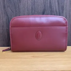 Cartier カルティエ マストライン セカンドバッグ ボルドー ゴールド金具 クラッチ