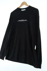 (L-XL) アンダースンベル スウェットTシャツ ロングスリーブTシャツ ブラック 起毛-15B77のサムネイル
