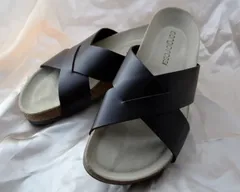 sergio rossi セルジオロッシ レザーサンダル 26〜26.5cm イタリア製 ブラックのサムネイル