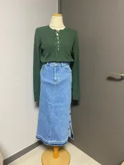 ニット デニムスカート セット