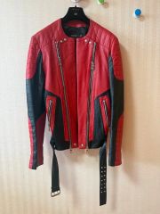 ソスタヌート新宿カワノ ポンチ ライダース ジャケットRED & BLACK