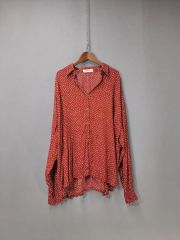 LIU JO JEANS ドット柄 長袖シャツ レッド サイズ42 イタリア製 - メルカリ