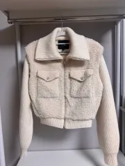 Maje マージュ シープスキン ニット ジャケット 36のサムネイル
