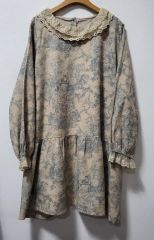 サービス品 C281着物リメイク辻が花柄ブラウス☆リボン - メルカリ