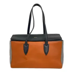 Max Mara(マックスマーラ) ハンドバッグ - オレンジ×黒 バイカラー レザーのサムネイル