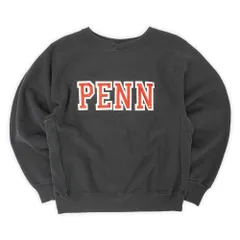 ヘインズ Hanes 90s 90年代 MADE IN USA リバースウィーブタイプ カレッジスウェット BEEFY PENN ワッペン ヴィンテージ アメリカ 古着 メンズ スウェット トレーナー ブラック 黒 M【中古】