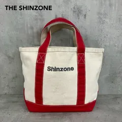 THE SHINZONE ザ シンゾーン 刺繍 ロゴ トートバッグ エコバッグ ハンドバッグ 鞄 バッグ レッド 赤 生成り キャンバス 丈夫 大容量 通学 通勤 マザーバッグ カジュアル ナチュラル シンプル ★ ■◇ ★ ■◆のサムネイル