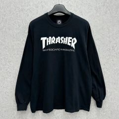 00s THRASHER ロンT スペードタグ エルサルバドル製 Y2K 黒 - メルカリ