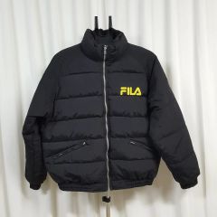 FILA ETS ダウン ジャケット M ブラック 短丈 Y2K テック - メルカリ